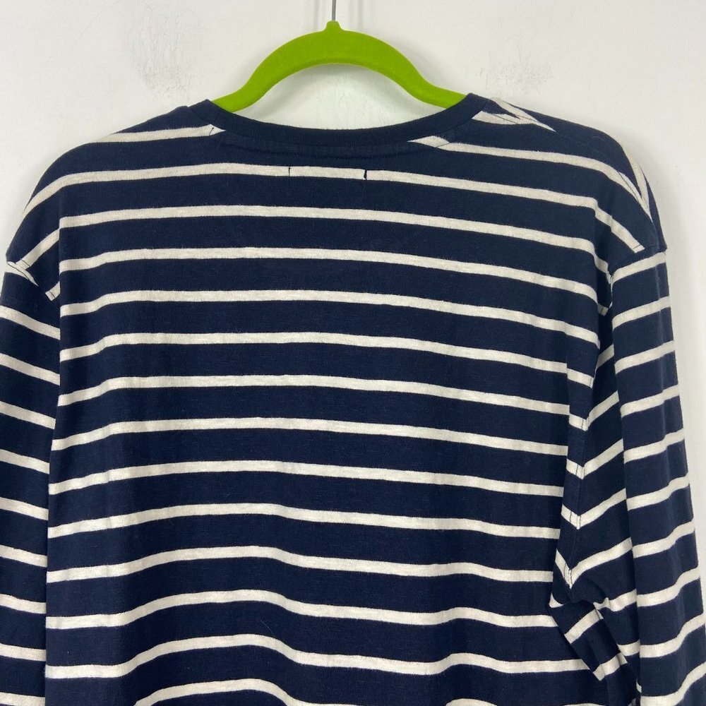 1901 Sz XL Men's Blue Striped Long Sleeve‎ Knit Lightweight Sweater - Picture 7 of 8